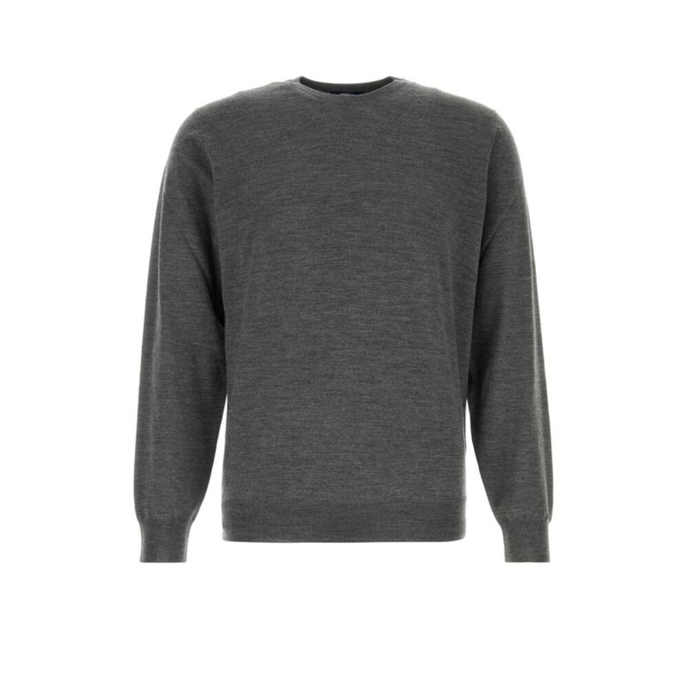 Fedeli Men Dark Grey Wool Sweater